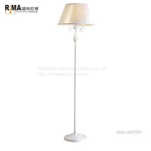 Floor Flower Standing Lamp Factory Price Home Interior Fabric Single Modern White Dowmlight Lamp thumbnail-3