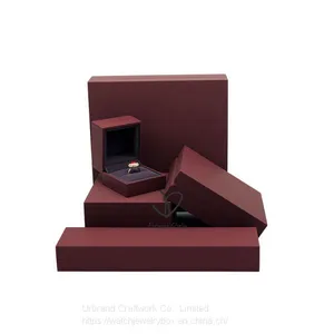 Matte painted wooden jewelry set boxes Custom Logo Wooden Jewelry Gift Packaging Boxes With Factory Price. thumbnail-2