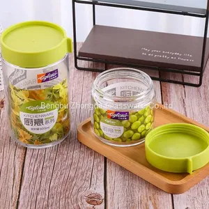 High-capacity Glass Jar Lucid Storage Plastic Lid for Grain Dry Kitchen Glassware thumbnail-3