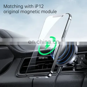 OEM Cargadores 15W Fast Charging Air Vent Car Phone Holder Mount Magnet Magnetic Wireless Charger for IPhone 12 thumbnail-6