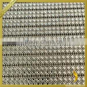 Bling Diamante Trimming Glue Hot Fix Rhinestone Crystal Net Mesh FRM-201 thumbnail-2