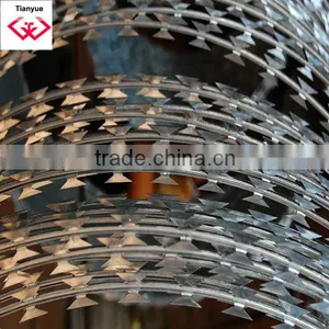 Cross Type Galvanized Razor Wire thumbnail-1