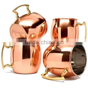 Amazon Manufacturer 100% Solid Pure Copper Custom Moscow Mule Mug thumbnail-1