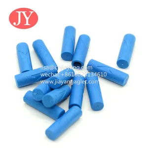 Blue Flat ABS Plastic Aglet With Engraved Logo Lace String Aglet Tips Shoelace Aglet Cord Ends thumbnail-1