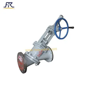 JIS10K Aluminum Oxide Slurry Y Type Angle Pattern Slurry Valve for Alumina Slurry Special Valve thumbnail-1