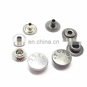12.5mm Custom Brass Logo Factory Button thumbnail-4
