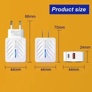 2022 5V2A 3A Quick Charging Mobile Phone 2 USB Wall Charger Adapter QC 3.0 EU/US Plug Charger thumbnail-4