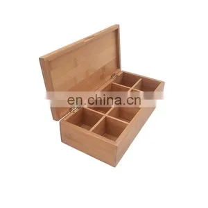 Bamboo Tea Box Storage Premium Durable Kitchen With Lid Bamboo Storage Box Pantry Organizer Home Storage & Organization thumbnail-3