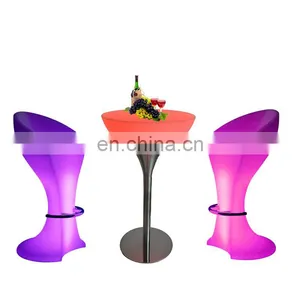 Luminous Outdoor Furniture Light Club Led Furniture Glowing Bar Chairs for Wedding Night Club LED Bar Tables for Party and Event thumbnail-1