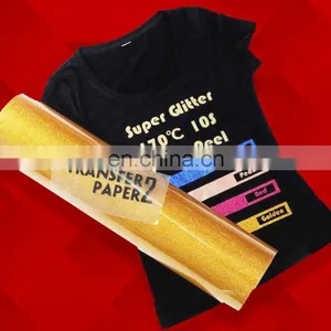 Wholesale Korea Best Quality Htv Glitter Film Heat Transfer Glitter Color Vinyl Rolls for T-shirt Custom thumbnail-2