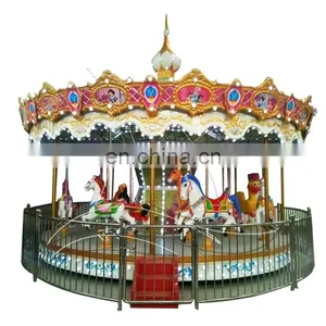 Amusement Musical Carousel Merry go Round Kids Horses Rides thumbnail-3