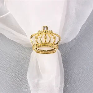 Factory Wholesale Gold Crown Napkin Ring For Wedding Table Decoration thumbnail-3