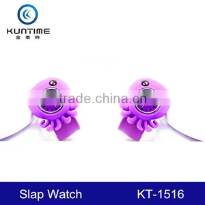 Kids Slap Digital Watches Cartoon Octopus Design Slap Watch China Supplier thumbnail-1