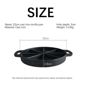 High Quality Oil Plant 8 Holes Pre-Seasoned Cast Iron Bakeware Pan Nonstick Cake Pan Custom With Handle thumbnail-2