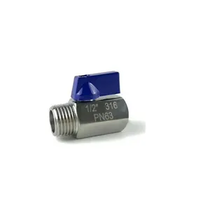 Factory Direct Sale Stainless Steel Female Thread Mini Ball Valve, Double Female Thread Mini Small Ball Valve, Micro Manual Female Thread Ball Valve (1/2 Inch) thumbnail-1
