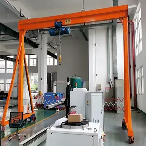 Portable Mobile Portal Crane 3 5 6 10 Ton With 10m Lifting Height and Chain Hoist for Indoor thumbnail-2