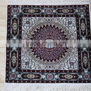 400lines Silk Tapestry Wall Carpet Flower Design Decorative Red and Black Carpet thumbnail-1