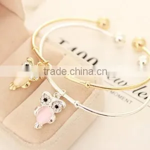 Personalized Owl Pendant Bracelet.wish Bracelet thumbnail-2