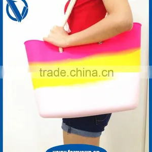 Newest Silicone Shoulder Handbag,jelly Tote Bag, Mix Color Beach Handbag Supplier's Choice thumbnail-4