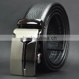 Fashion Cowhide Waistband Men's Automatic Buckle Full Grain Leather Belt thumbnail-1