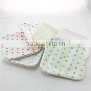 Birthday Party Supplies Disposable Paper Tableware Chevron Striped Dot Paper Plates thumbnail-1