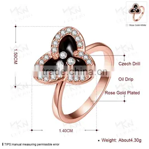 New Design Wholesale High Quality 18K Plated Flower Micro Pave Ring thumbnail-4