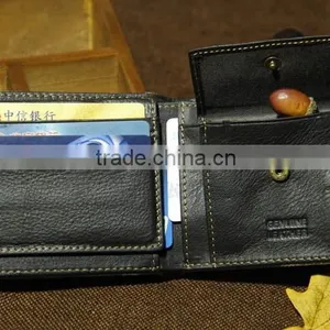 Hot Sell Men's Brown Rugged Canvas & Genuine Leather Bifold Bill Fold Wallet Bag thumbnail-6
