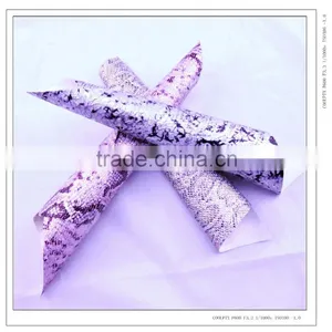 2015 Hot Sell Fashion Snake Pattern Glitter Fabric pu Leather thumbnail-5