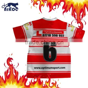 Full Sublimated With Custom Logos Cheap Rugby Jersey Wear thumbnail-1