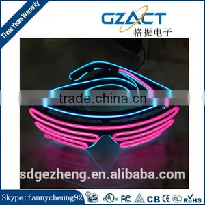 EL Wire Shutter Party Sunglasses Window Type Multi Colors el Lighted up Party Glasses With CE RoHS Approval thumbnail-2