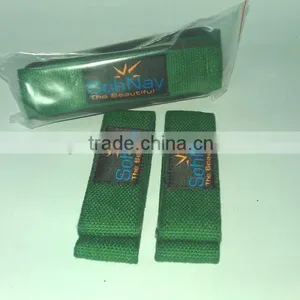 Green Weight Lifting Straps Made by Heavy-Duty Cotton With & Without Padding thumbnail-2