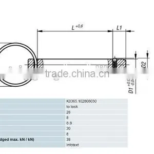 28MM Zinc Plated Locking Pin ,hitch Pin ,roldign-up Pin ,Spring Pin,clip Single Winded Rigging Hardware Manufacturer thumbnail-2