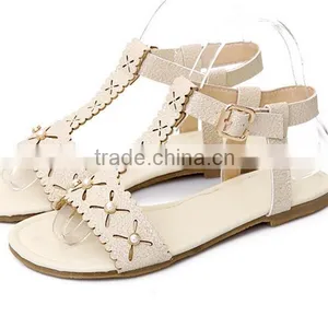 Brand New Leather Flat Sandals for Men Fashion Flat Summer Sandals 2014 for Women With High Quality XT-DA0758 thumbnail-1