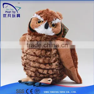 Stuffed Stand SITTING Deer Animal Toy Plush Lifelike Soft Owl thumbnail-1
