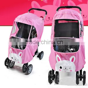 Polyester Fabric Pram Rain Cover Wholesale thumbnail-4