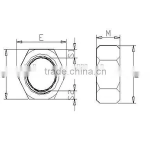 Hex Head Zinc Plated Nut Hard Lock Nut thumbnail-5