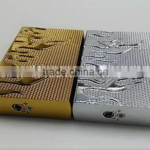 Gun Golden Plated Universal Gas Lighter Refill Battery Electric Lighter thumbnail-2