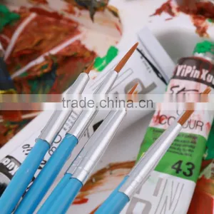 Wholesale 6 Pcs 2015 New Professional Nylon Hair Wood Handle Artist Paint Brush Set thumbnail-4