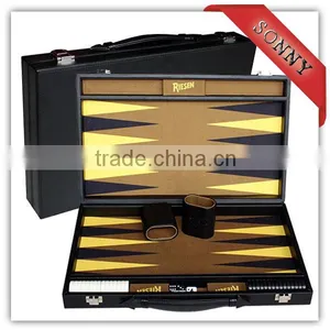 Professional Custom Antique Leather Backgammon Set And Backgammon Board thumbnail-6
