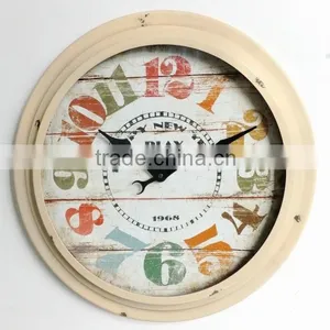 Dia 53 cm Country Style Round Metal Wall Clock, thumbnail-1