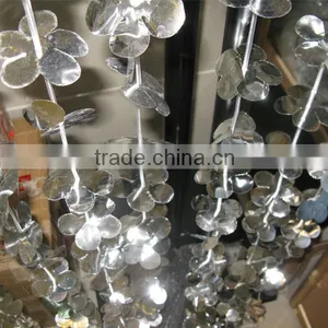 Silver Flower Metallic Foil Curtain for Party and Home Decoration thumbnail-2