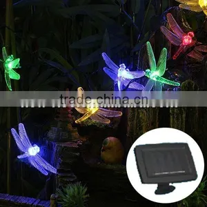 10LED Solar Powered Dragonfly String Light Fairy Lamp Christmas Garden Decoration Heart thumbnail-1