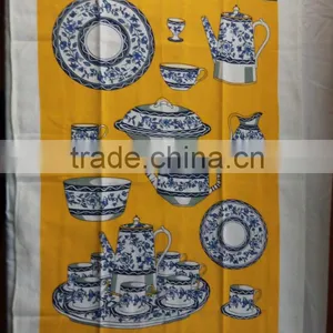 Kitchen Digital Printed Linen Tea Towel for Home Decorationl,promotion and Gift-- Chinaware or Porcelain Design thumbnail-5