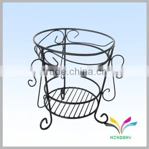 China Manufacturer Hot Sale High Quality Antique Fancy Decorative Metal Outdoor Garden Corner Flower Pot Stand thumbnail-1