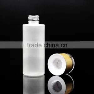 Factory Price White Cosmetic Glass Bottle With Acrylic Cap thumbnail-2
