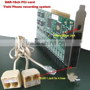 16CH PCI Telephone Recording Card Cost Effective DSP Technology Call Recorder 16 Line Telephone Recorder thumbnail-1