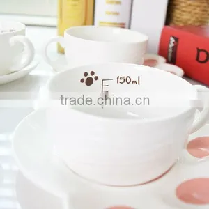 Personalized Cute Cat Coffee Cups, Fashion Cat Ceramic Cup With a Dish thumbnail-2