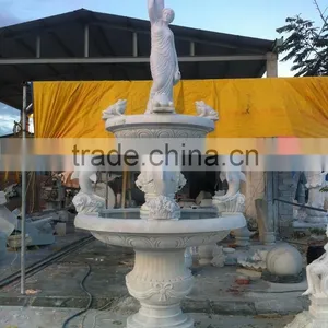 Outdoor Woman Fist Marble Fountain Hand Carved Stone Sculpture for Garden Hotel Restaurant thumbnail-1