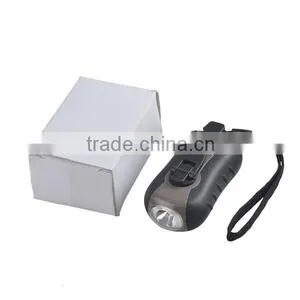 3 Modes Light Plastic Dynamo Hand Crank Torch Light thumbnail-5