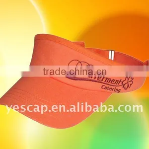 Orange Cotton Twill Visor Hat thumbnail-1